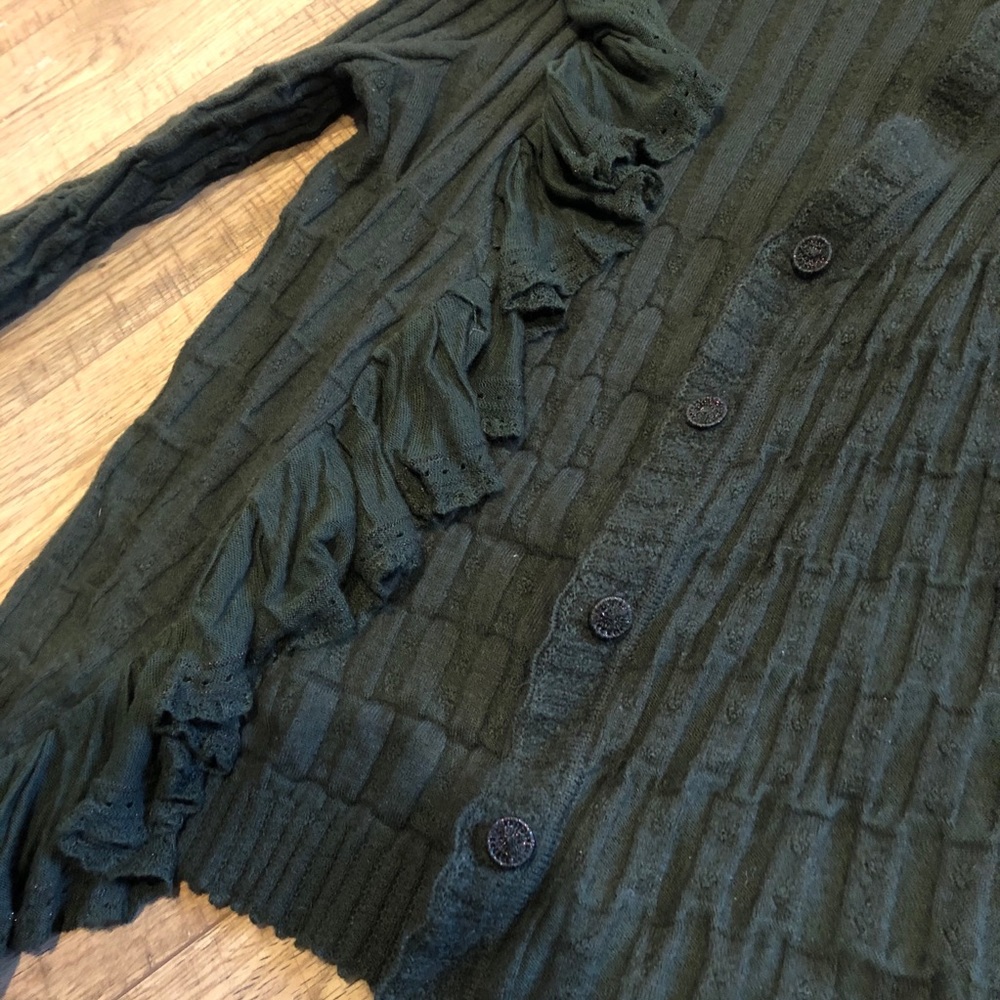 Vintage Anthro Ruffled Cardigan - Picture 3 of 5